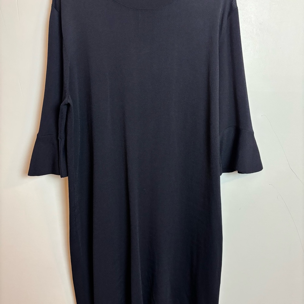 COS Flared Sleeve Knit Dress Black Size Large - Picture 4 of 11
